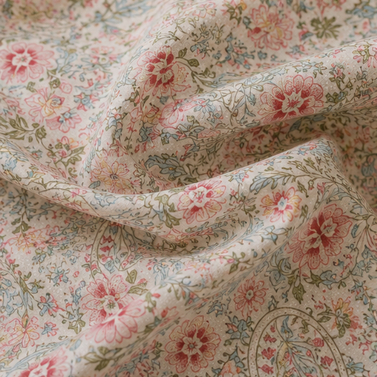 Premium Pastel Floral Single Bedsheet with 2 Pillow Cover